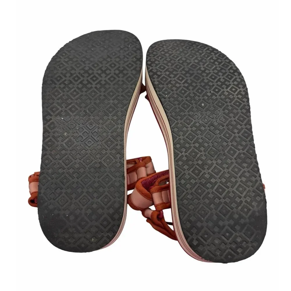 Tory Burch Sport Strappy Sandal Pink Magnolia Loganberry Size 9.5 Y2K Athleisure